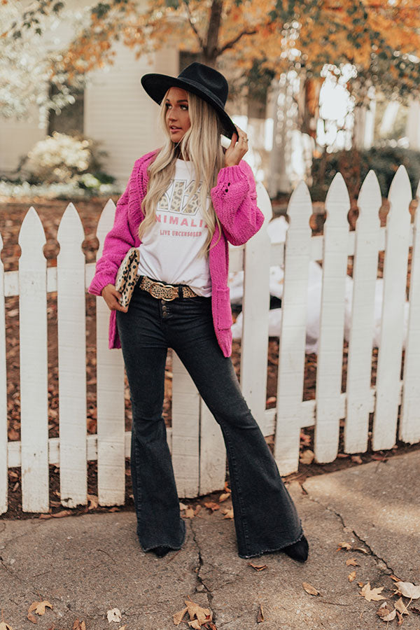 Cozy Connection Knit Cardigan in Pink
