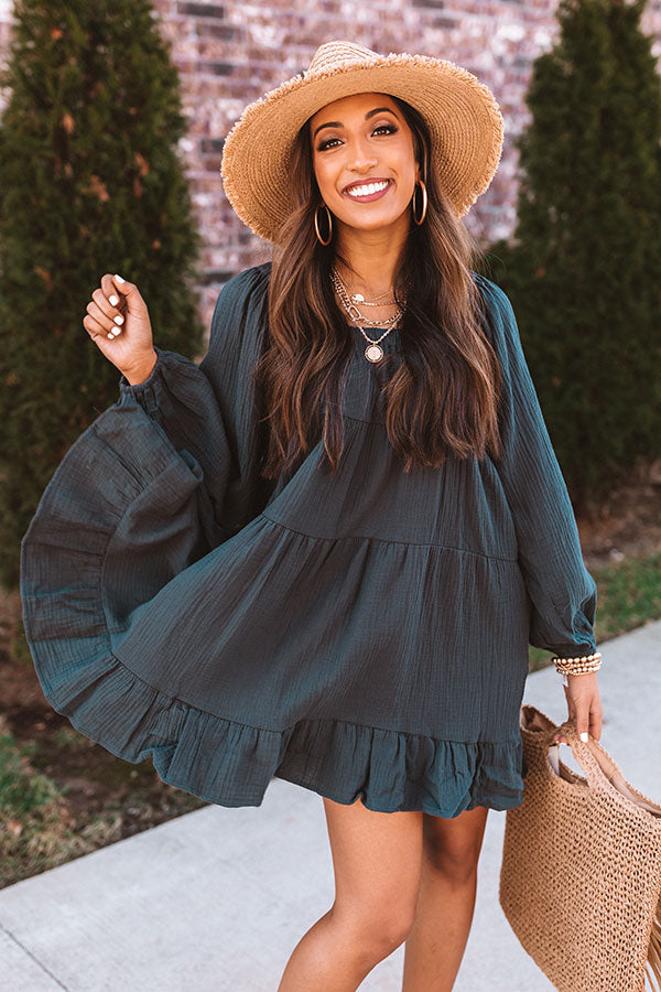 On The Way Shift Dress In Slate