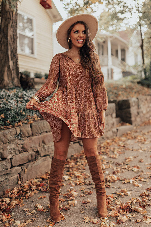Wine Tasting in Napa Shift Dress in Rust Wine Tasting in Napa Shift Dress in Rust