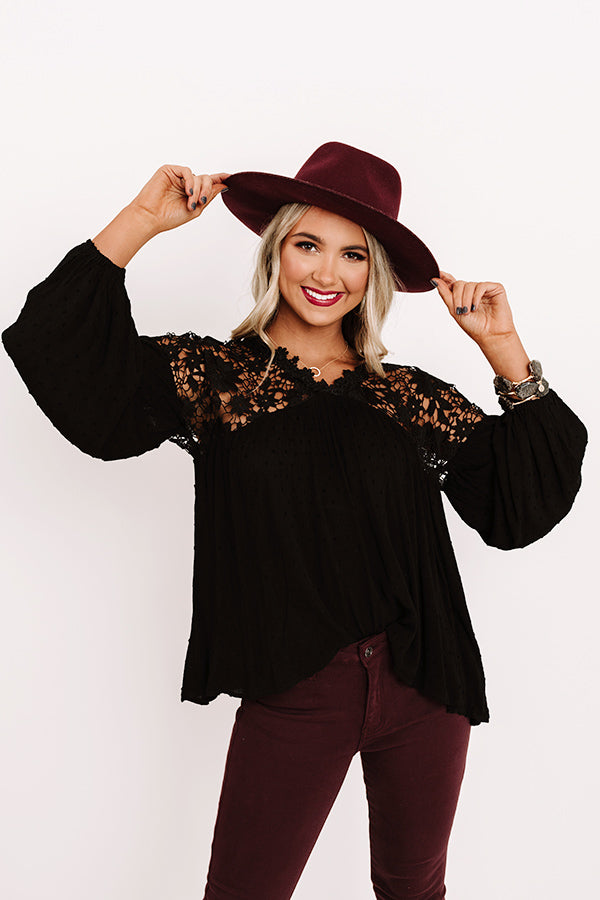 Grand Adventure Crochet Top In Black