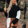 Hello, Harvard Colorblock Sweater Dress In Black Image - 1