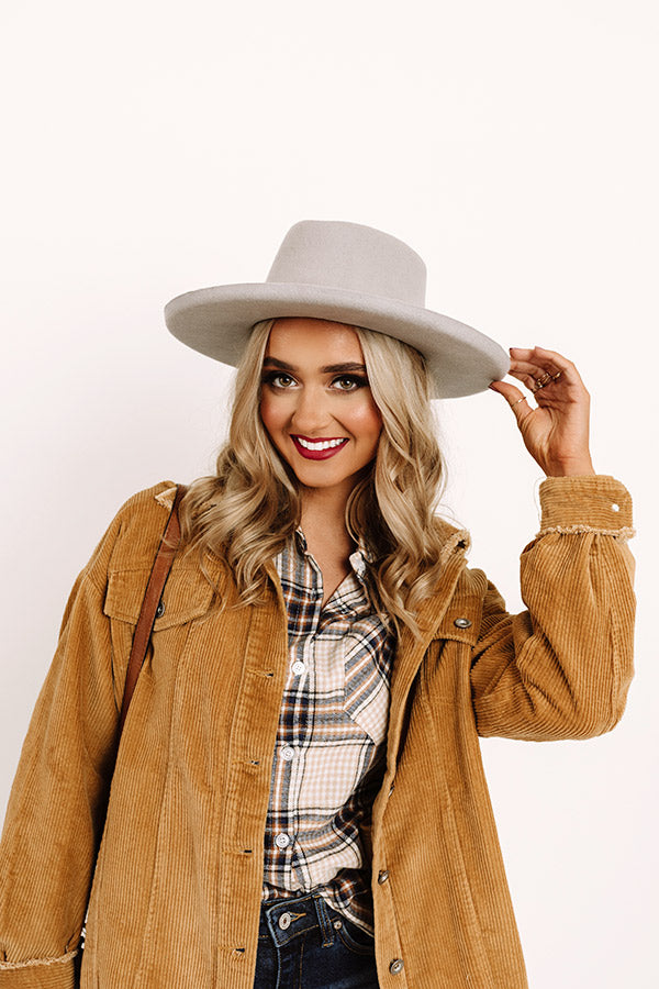 Impeccably Dressed Wool Stiff Brim Hat In Grey