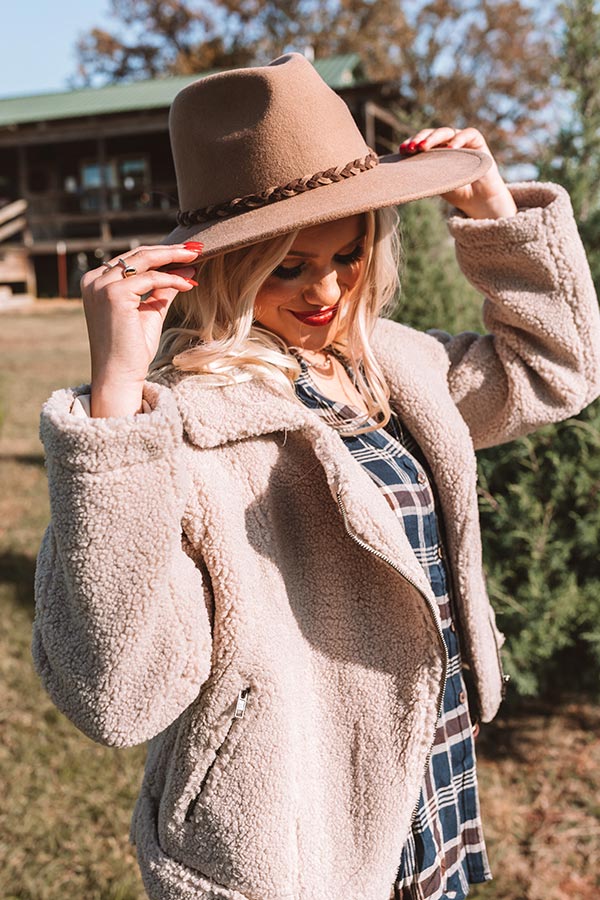 Woodland Whispers Wool Fedora In Mocha