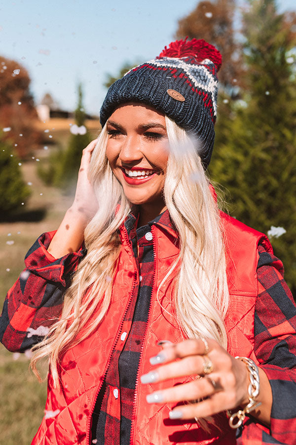 Cozier Here Knit Beanie in Navy