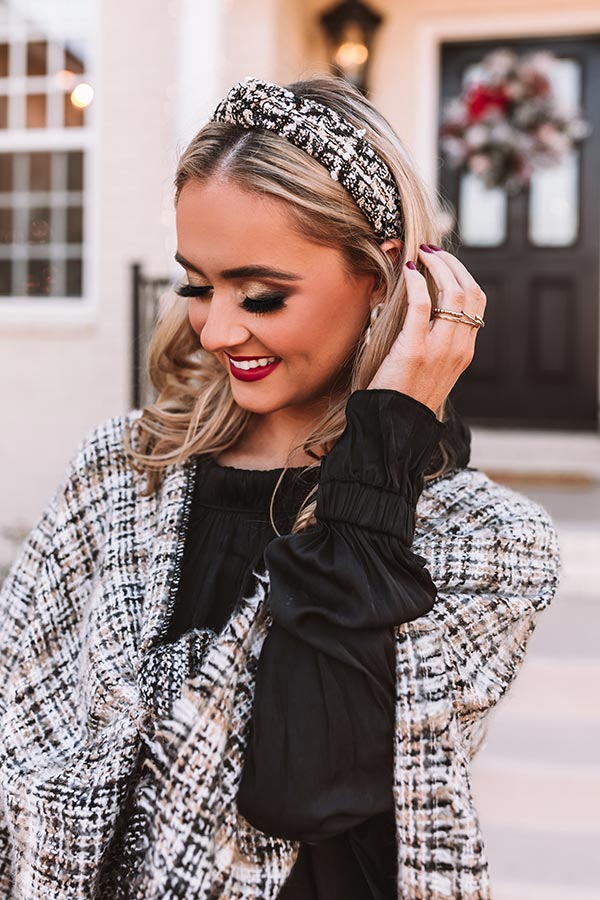 Rely On Romance Headband In Iced Latte