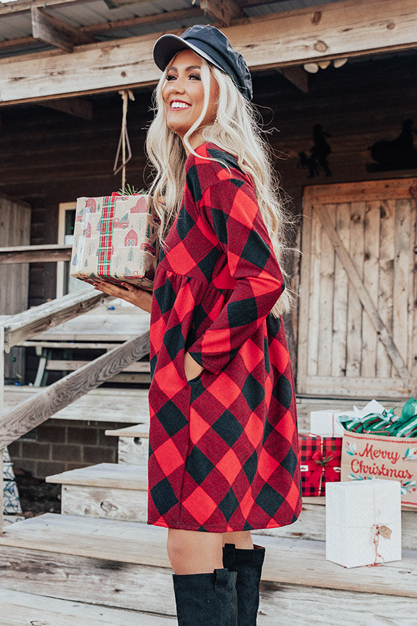 buffalo check shirt dress Maxi Dress With Red Plaid Shirt Dress Buffalo Plaid Dress For Women Threadbare Women's Red Check
