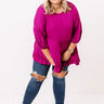 Happy Montage Babydoll Top    Curves Image - 1