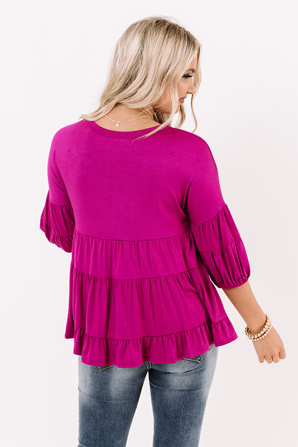 Happy Montage Babydoll Top Image - 4