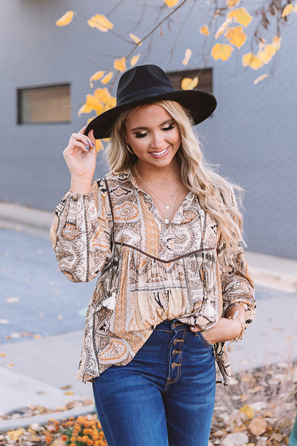 Show Tune Paisley Shift Top