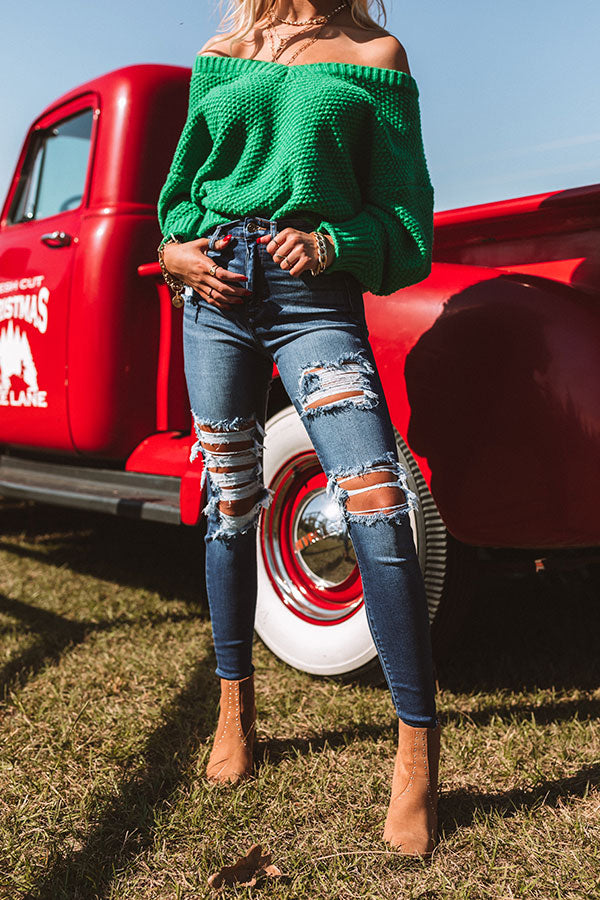 The Georgina High Waist Distressed Skinny
