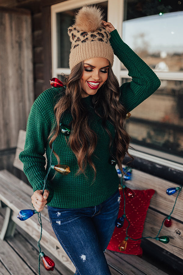 Holly Jolly Waffle Knit Sweater