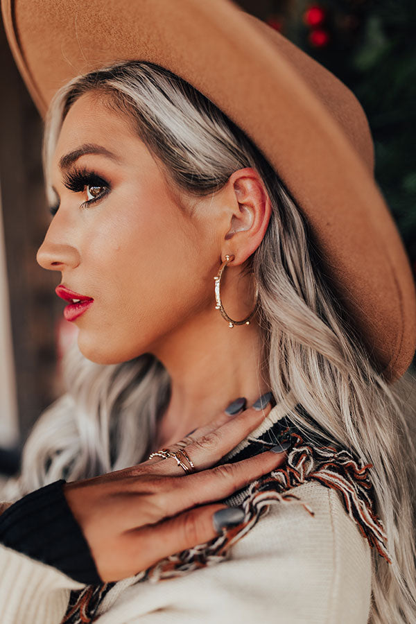 Rockefeller Center Hoop Earrings In Gold
