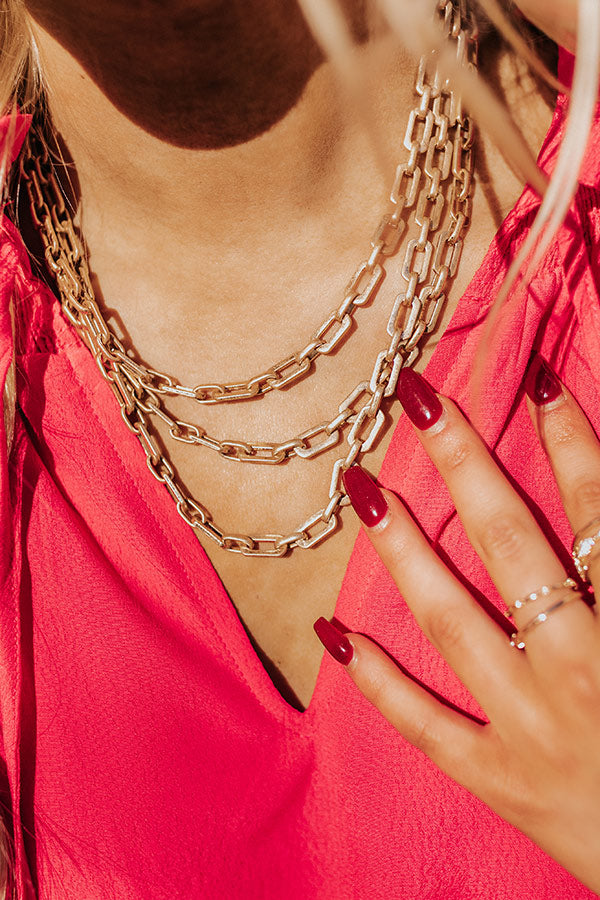 Amore Chain Link Layered Necklace
