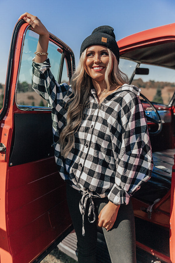 Snowy Dawn Flannel Tunic in White