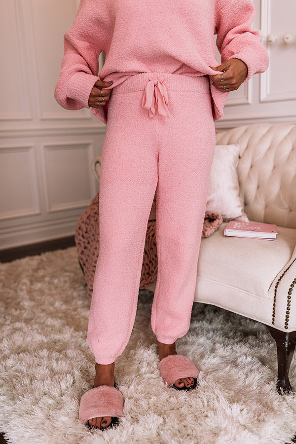 Infinitely Cozy Joggers In Pink