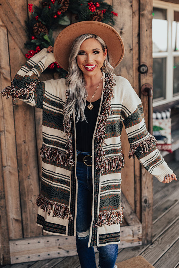 West Is Best Fringe Cardigan