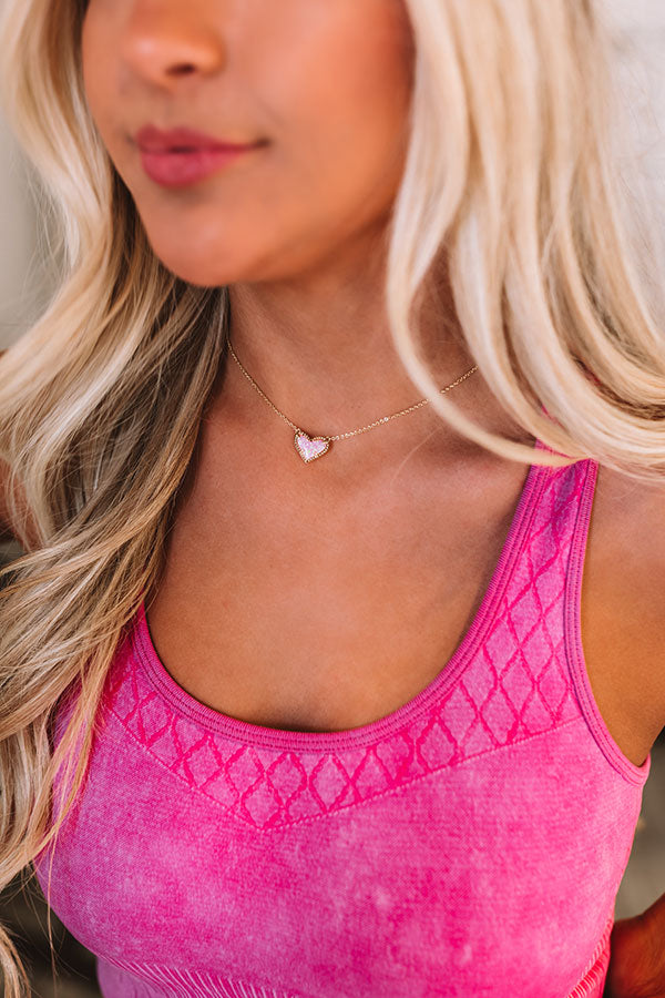 Kendra Scott Ari Heart Pendant Necklace In Gold/light Pink | ModeSens