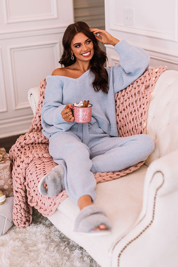 Infinitely Cozy Sweater In Blue