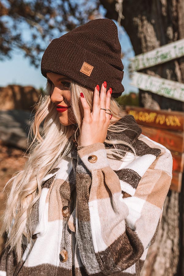 Matcha Latte Beanie In Chestnut
