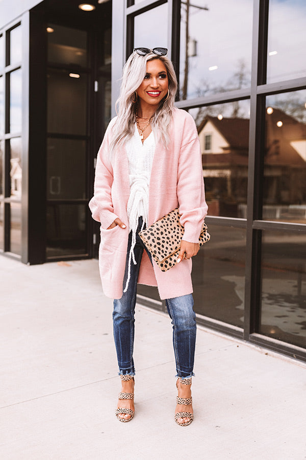 Wildwood Cardigan In Light Pink