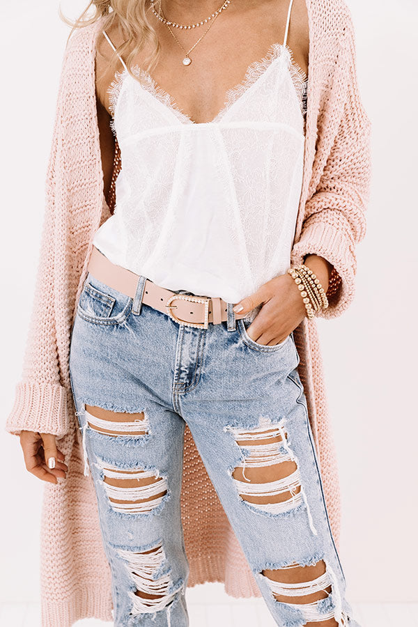 Rodeo Drive Darling Belt In Latte