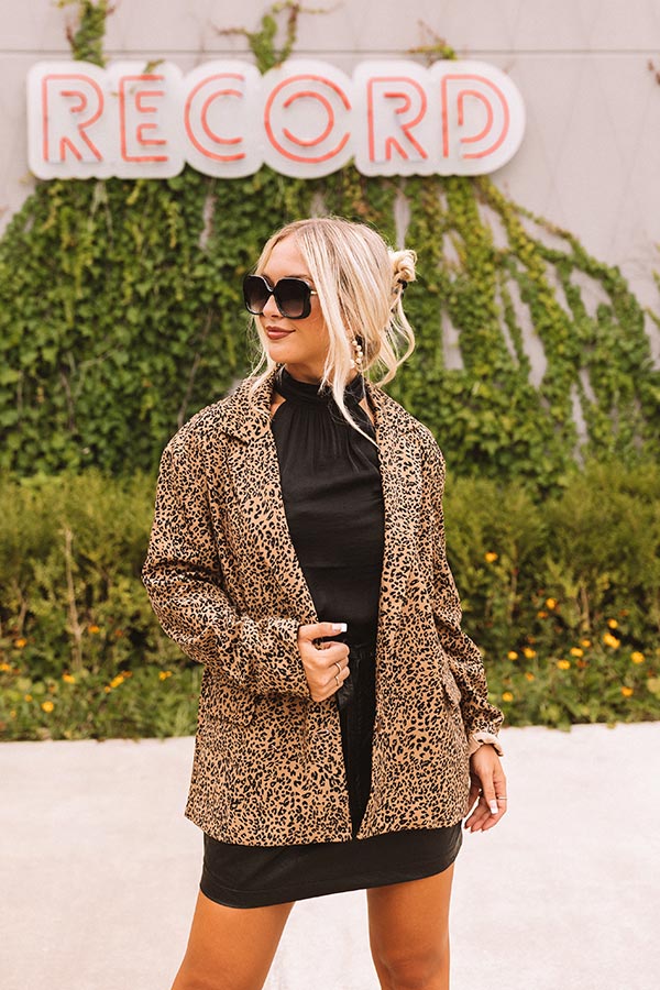 Mutual Attraction Leopard Blazer
