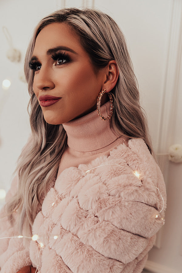 Spark Joy Hoop Earrings In Pink