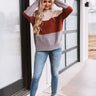 Season Of Miracles Color Block Sweater in Rust Image - 1