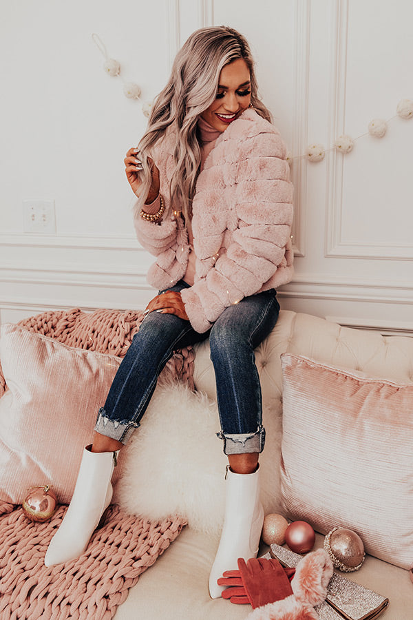 Really Plush Coat In Light Blush