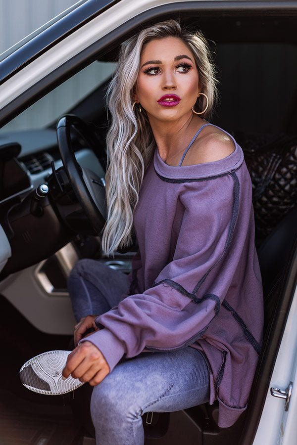 Cool And Calm Sweatshirt In Lavender