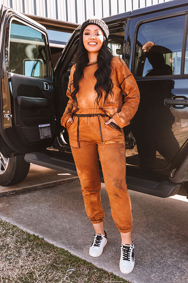 Travel Tip Joggers In Camel