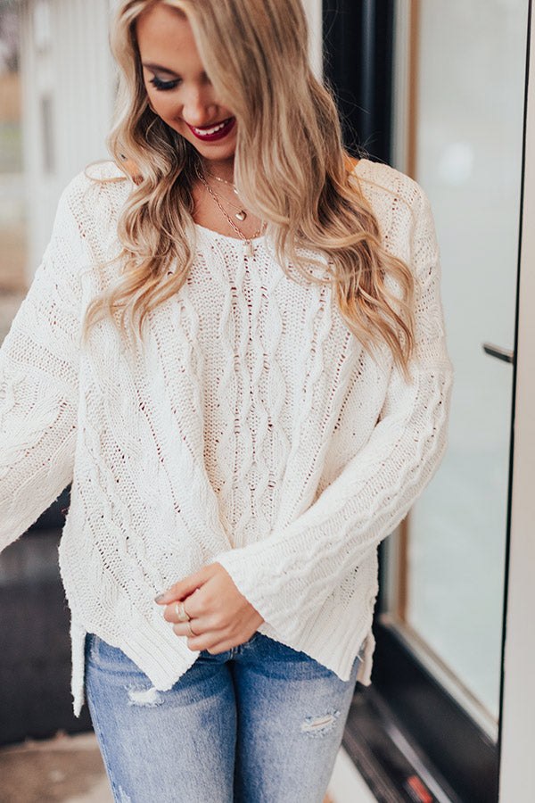 Wit And Wonder Knit Sweater In White