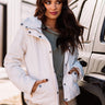 Snow Storm Quilted Jacket In Ivory Image - 1