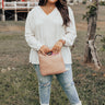 Chic Checklist Babydoll Top In Ivory Curves Image - 1