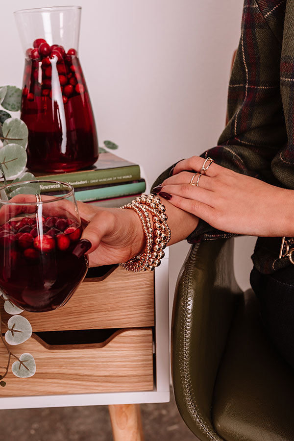 LA Influencer Bracelet Set in Bright Gold