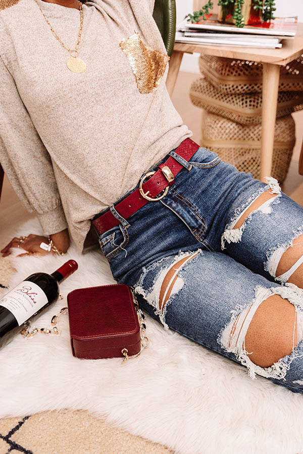 Classic Crush Belt In Wine