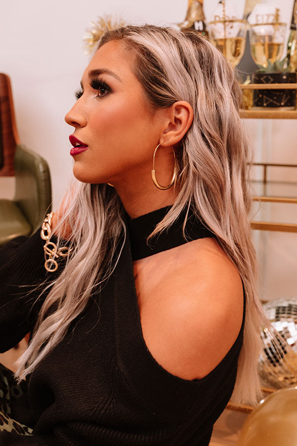 Gamble On Me Hoop Earrings