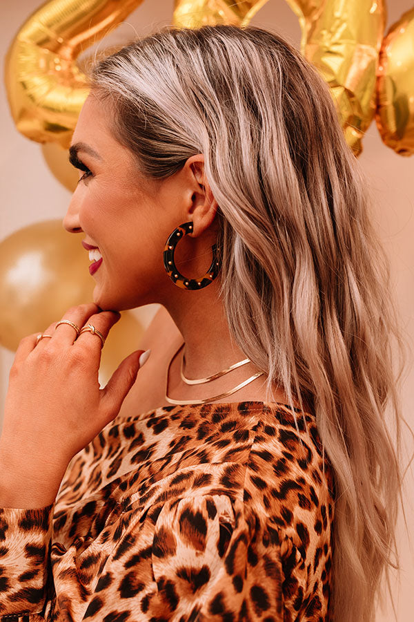 Secretly Amazing Tortoiseshell Hoop Earrings