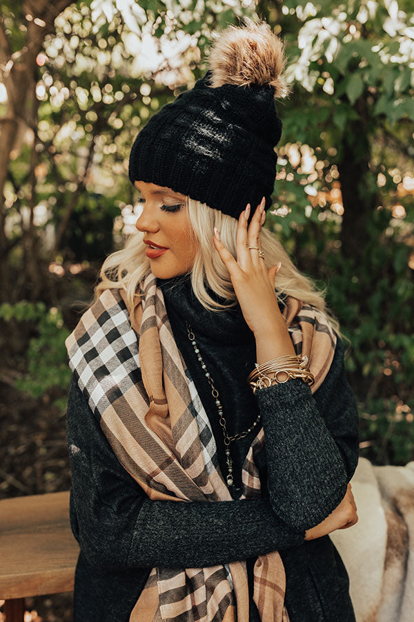 Branson Lights Knit Beanie In Black