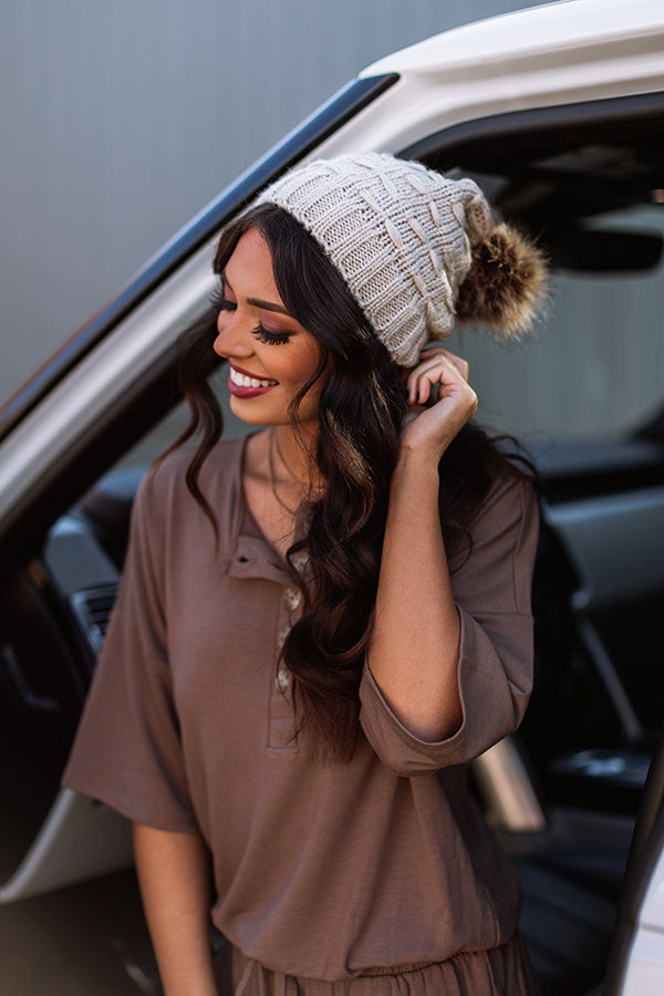 Branson Lights Knit Beanie In Birch
