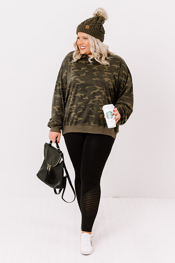 Classic Crush Camo Sweatshirt   Curves