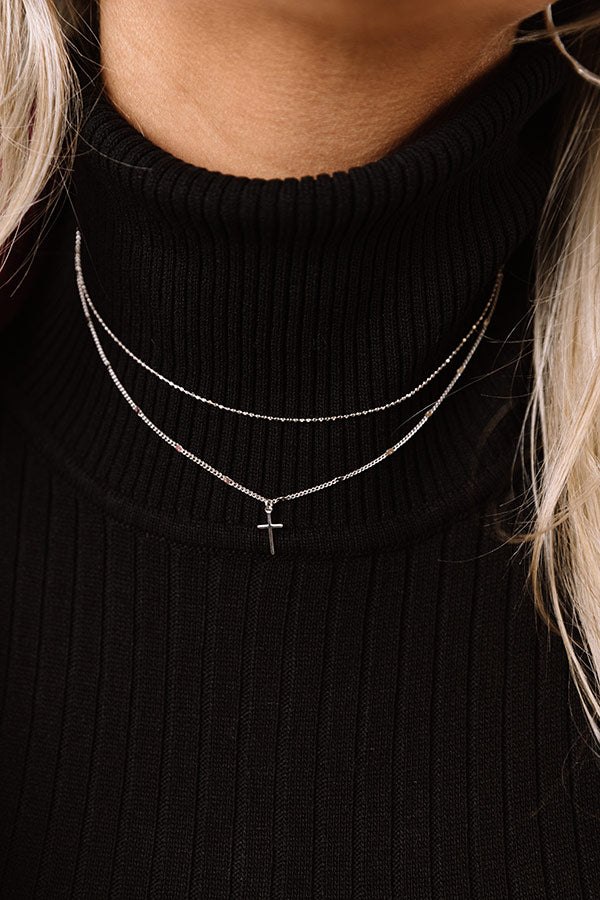 Rise To The Top Necklace In Silver