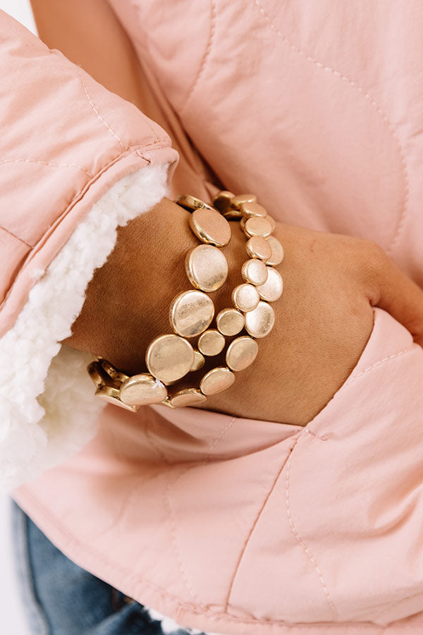 Love It So Much Bracelet Set In Gold