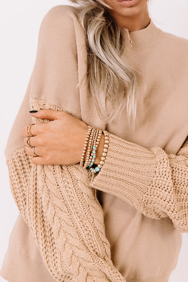 Chill Tone Bracelet Set In Turquoise