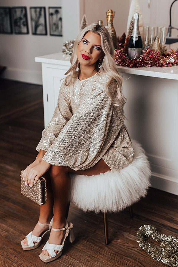 sequins for dress Twinkle And Shine Sequin Dress In Gold – Impressions Online Boutique