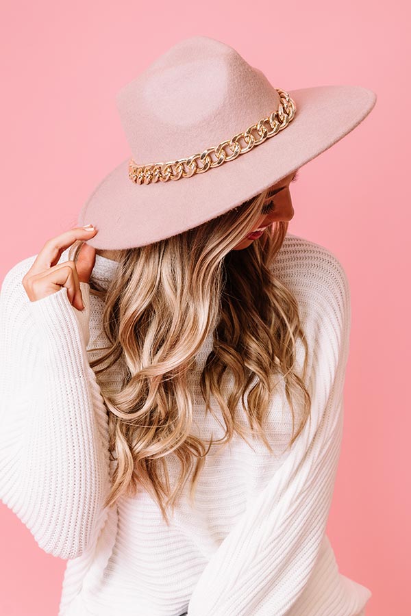 Bonjour Brunch Felt Fedora In Blush