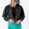 Morning Run Lightweight Crop Jacket in Vintage Black Image - 1
