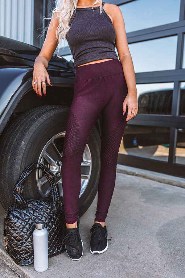 Finding Nirvana High Waist Legging In Maroon