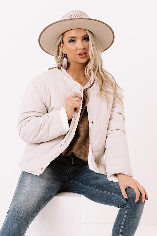Vermont Snuggles Reversible Jacket in Stone