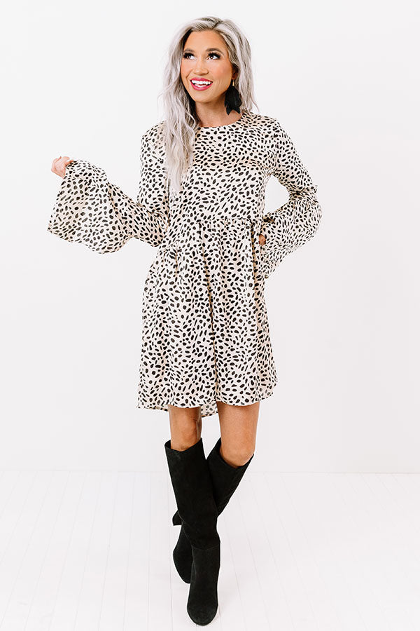 Best In Show Cheetah Print Babydoll Dress